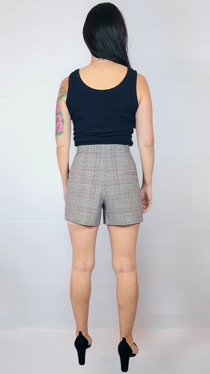 Shorts, Svart/Vit/Röd, XS