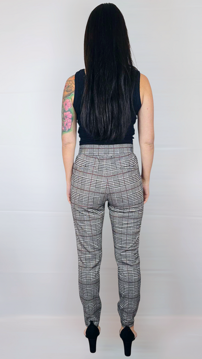 Byxor, Svart/Vit/Röd, M