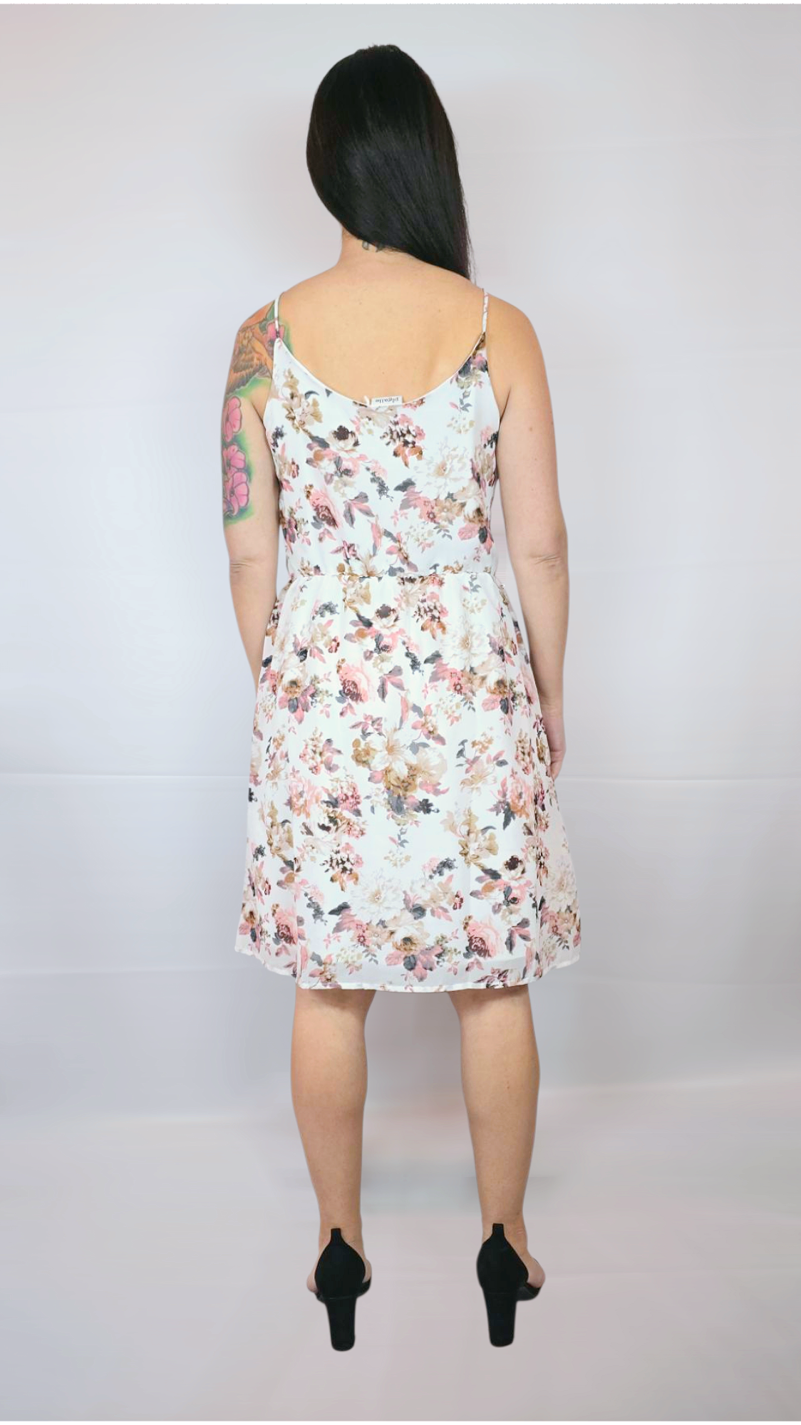 Klänning, Vit Blommig, 38