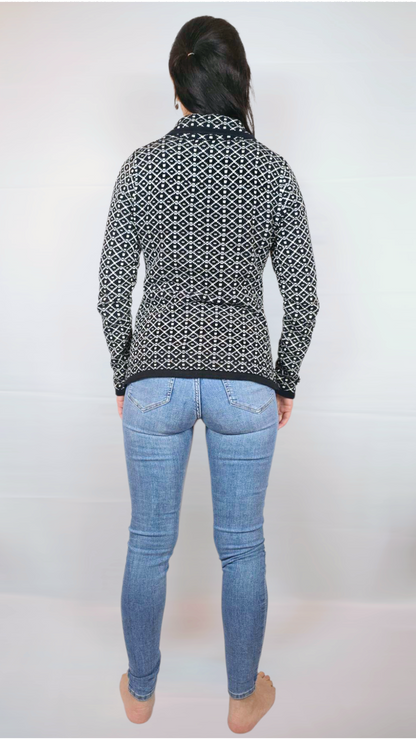 Tjocktröja, Svart/Vit, 36/38