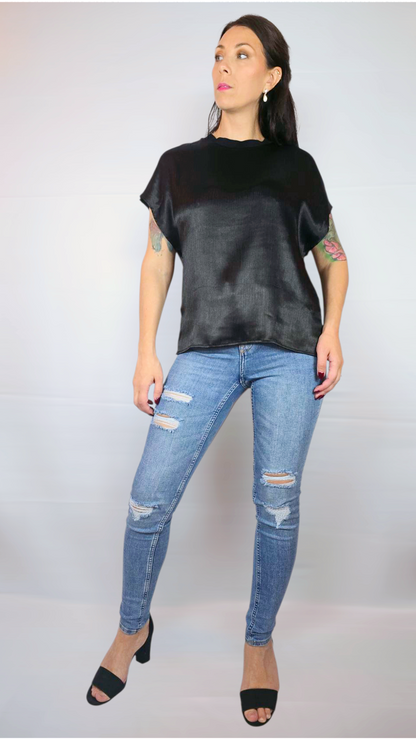 Kortärmad, Svart, 38