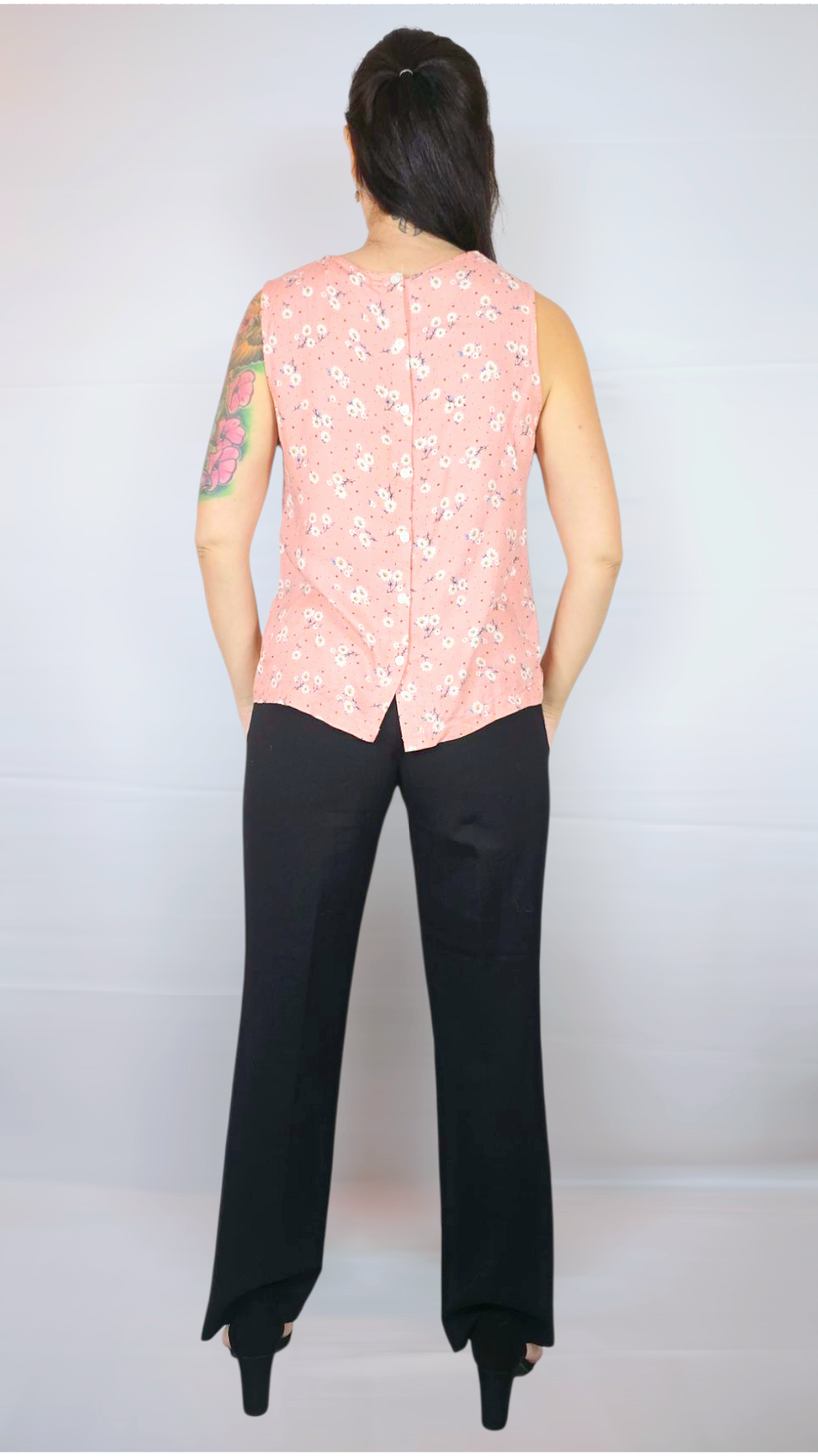 Topp, Rosa Blommig, M