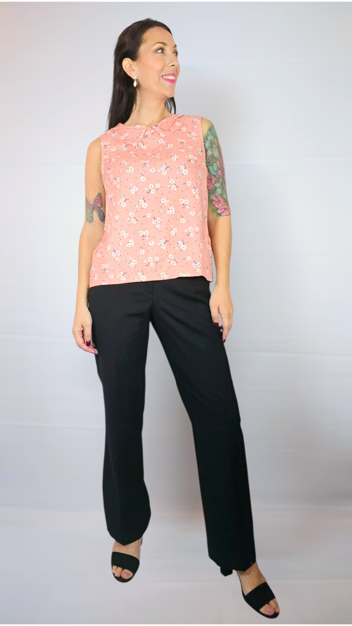Topp, Rosa Blommig, M