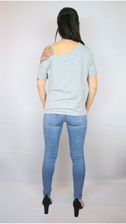T-shirt, Grå/Svart, M