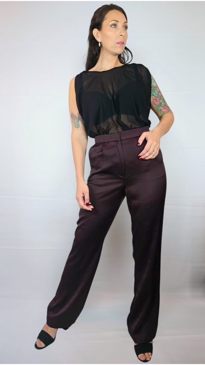 Byxor, Brun/Lila, 34