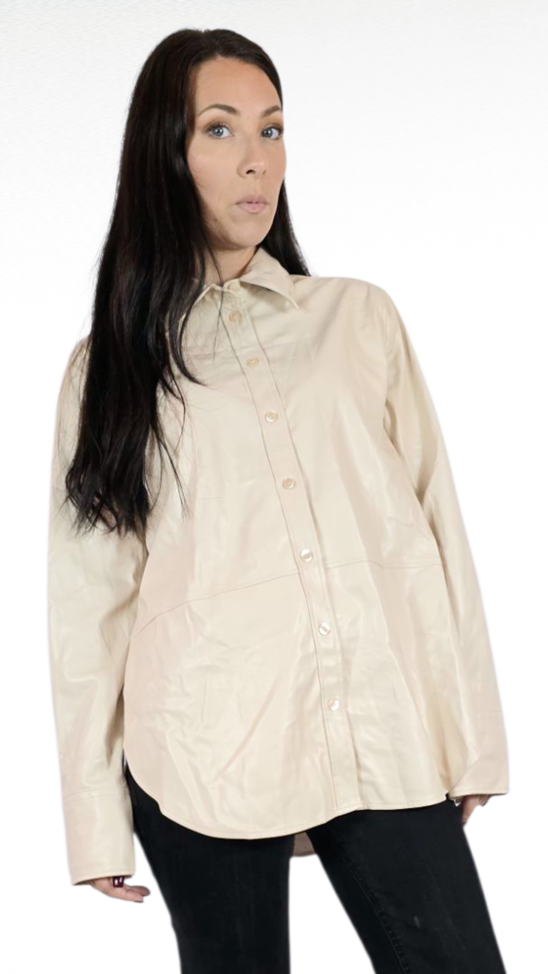 Skjorta "skinn", Beige, M