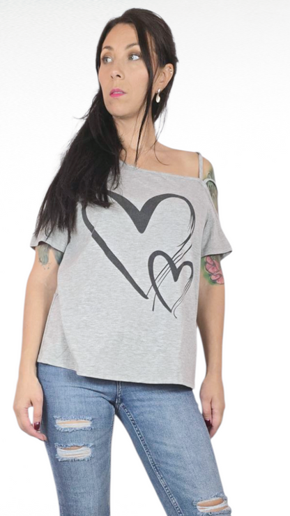 T-shirt, Grå/Svart, M