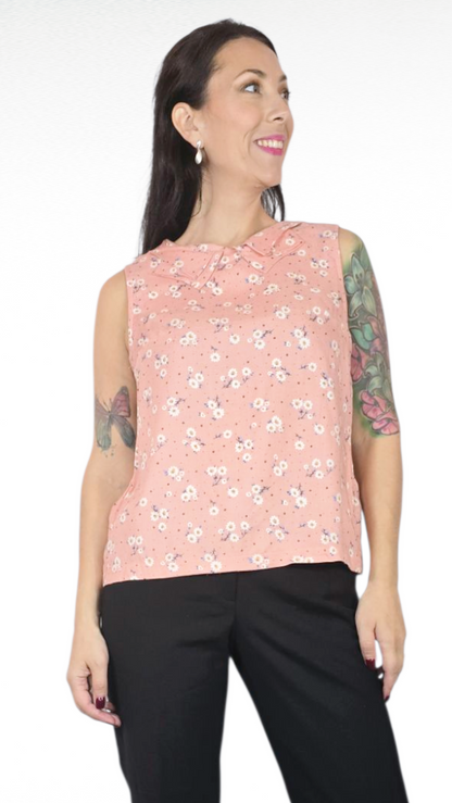 Topp, Rosa Blommig, M