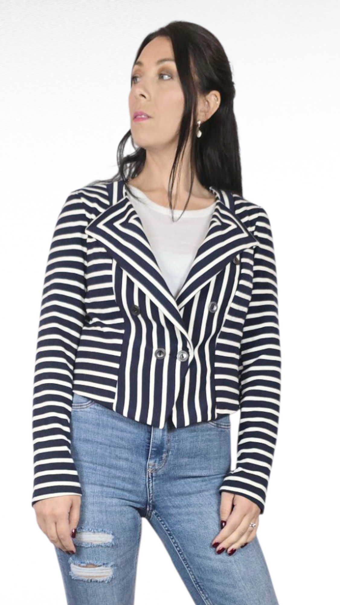 Blazer, Blå/Vit, 38