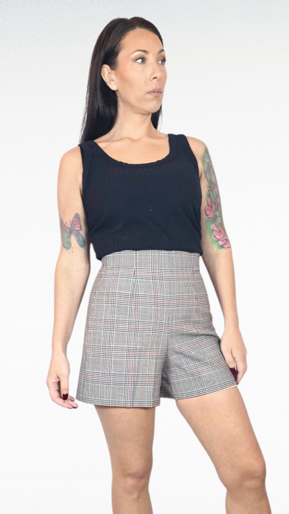 Shorts, Svart/Vit/Röd, XS