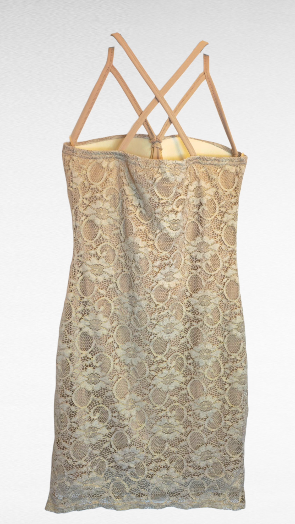 Klänning, Beige/Guld, 34