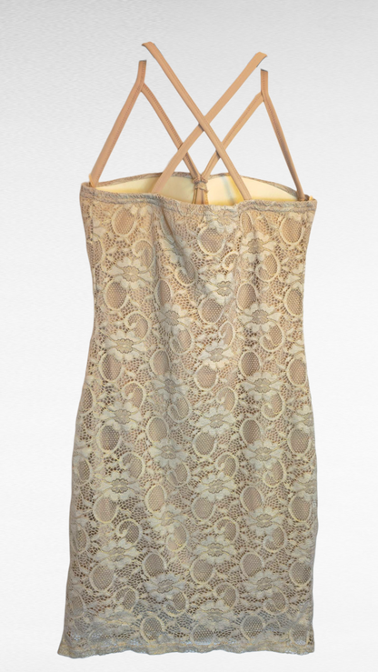 Klänning, Beige/Guld, 34